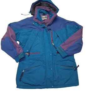 Vintage‎ Eastern Mountain Sports Colorblock Hooded Jacket Women's Small outdoors